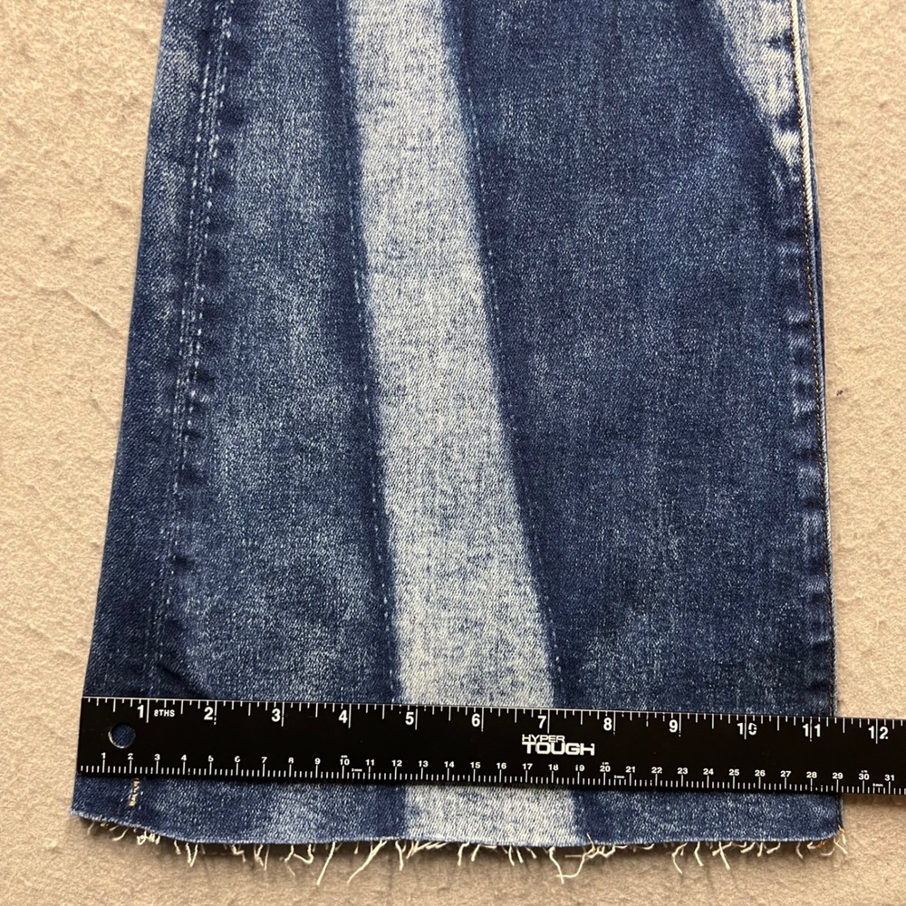 Flying Monkey BellBottom Flare Jeans Blue Acid Wash Colorblock Size 25 NWT - Picture 3 of 8